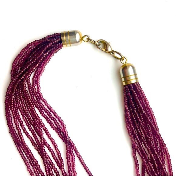 Venetian purple murano glass beads - Picture 2 of 5